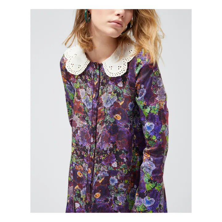 Java Lichen Print Dress | Purple- Product image n°3