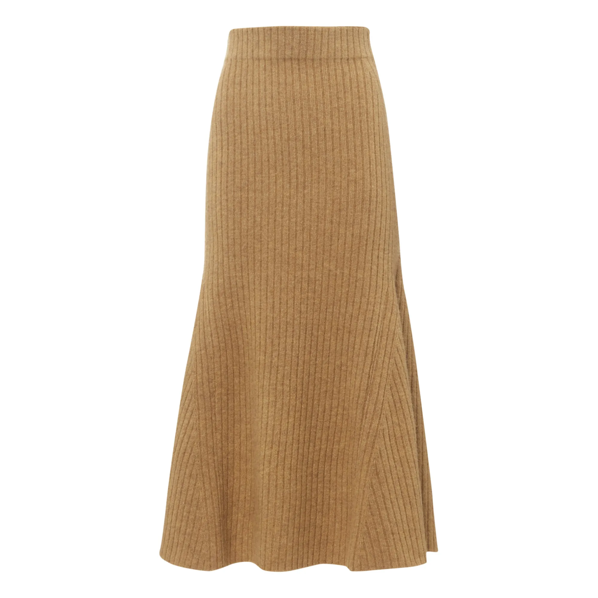 Nanushka Camel Alyna Alpaca And Wool Skirt