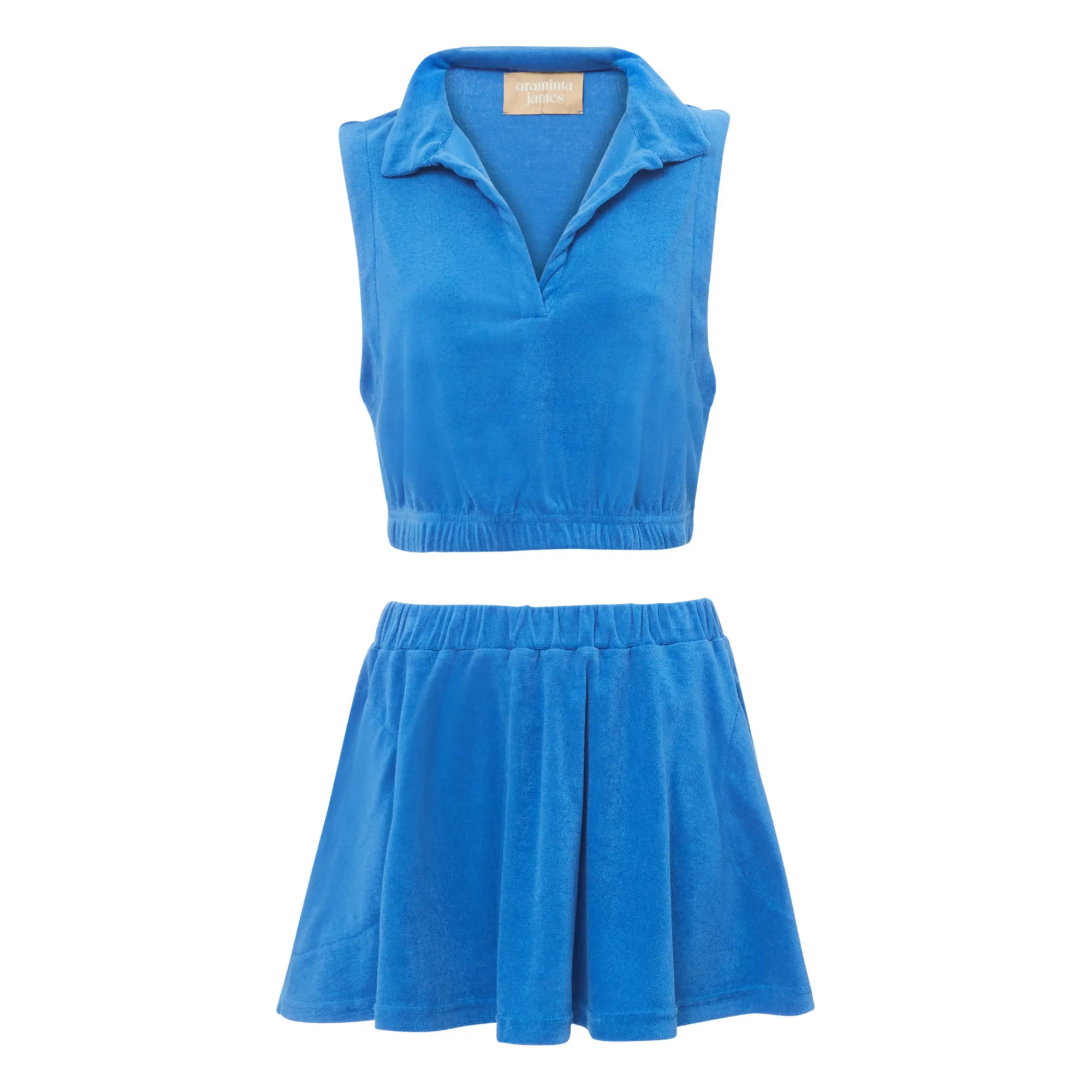 Araminta James Blue Terry Cloth Top And Skirt Set - Exclusive X Smallable