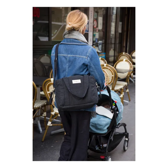 Borsa-fasciatoio, modello: Mini Darcy, in cotone riciclato | Nero