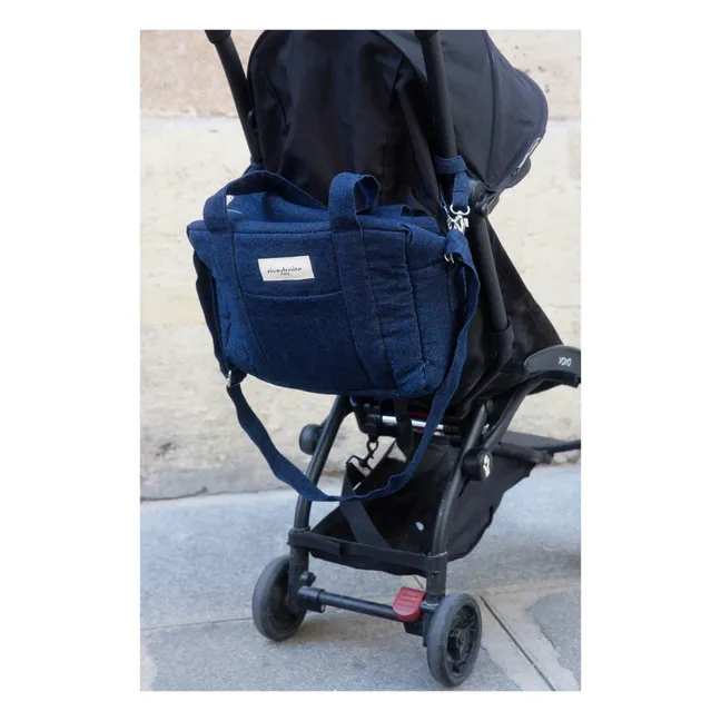 Sac à langer Mini Darcy en Denim Upcyclé | Denim brut