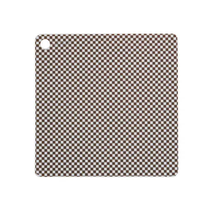 Manteles individuales Checker - Juego de 2 | Chocolate- Imagen del producto n°0