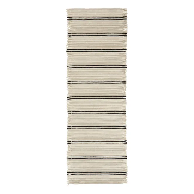 Tappeto da corridoio, modello: Putki, in lana | Bianco