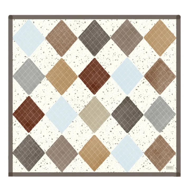 Décoration murale matelassé Aya en coton bio | Marron- Image produit n°0