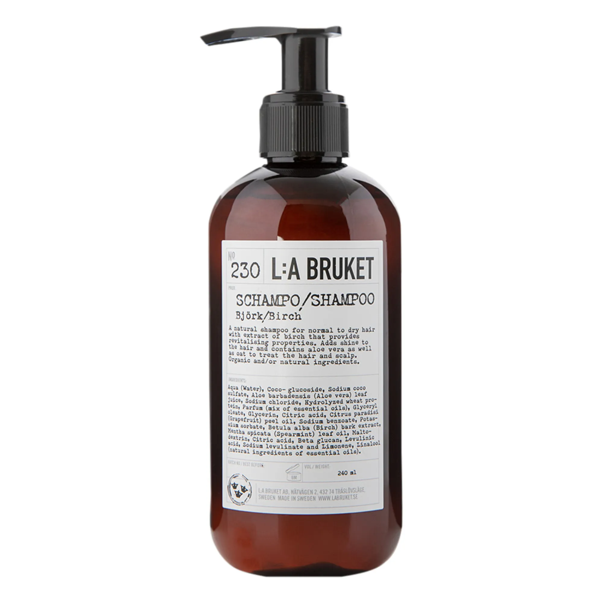 L:a Bruket Untinted 230 Shampoo Birch 240 Ml