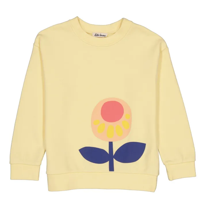 Sweety Organic Cotton Sweatshirt | Pale yellow- Product image n°0