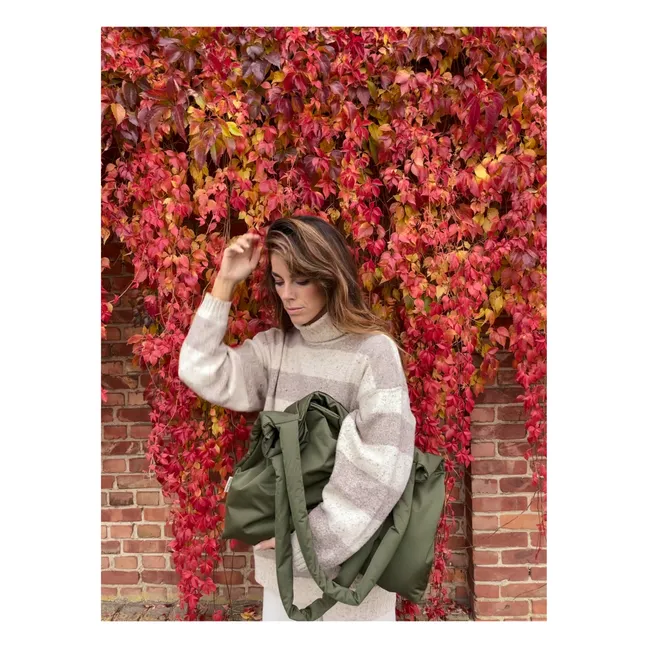 Borsa mom-bag | Verde scuro