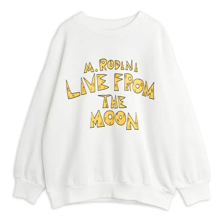 Sweatshirt aus Bio-Baumwolle " Live From The Moon" | Seidenfarben- Produktbild Nr. 0