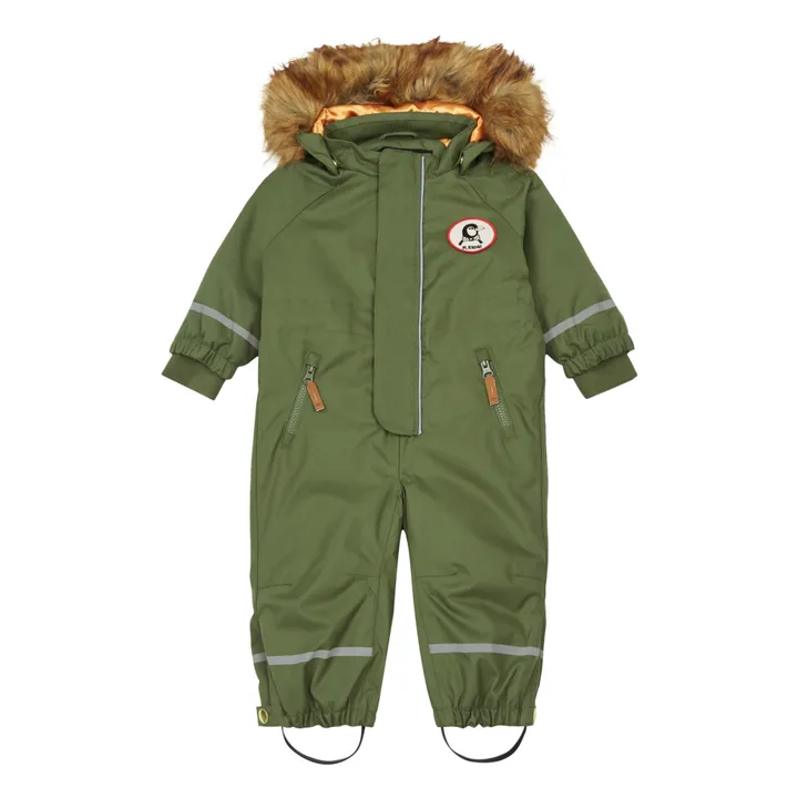 Recycled Polyester Hooded Jumpsuit | Green- Product image n°0
