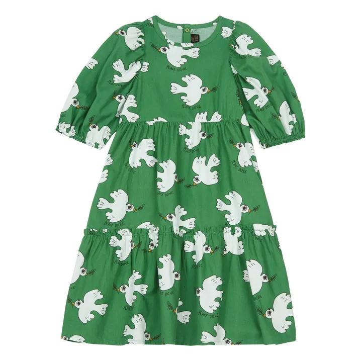 Vestido Paloma de algodón orgánico | Verde- Imagen del producto n°0