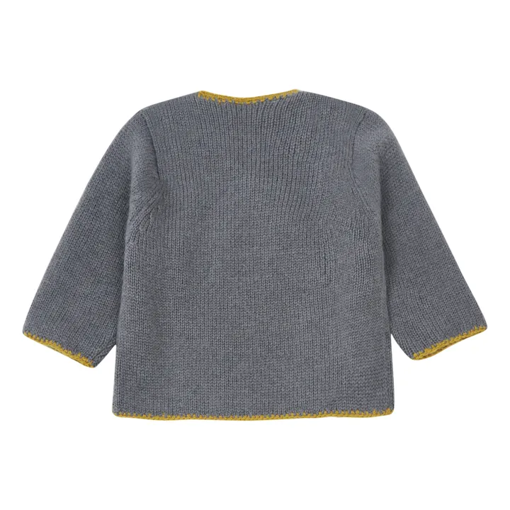 Cholo Woolen Wrap Over Cardigan | Grey- Product image n°1