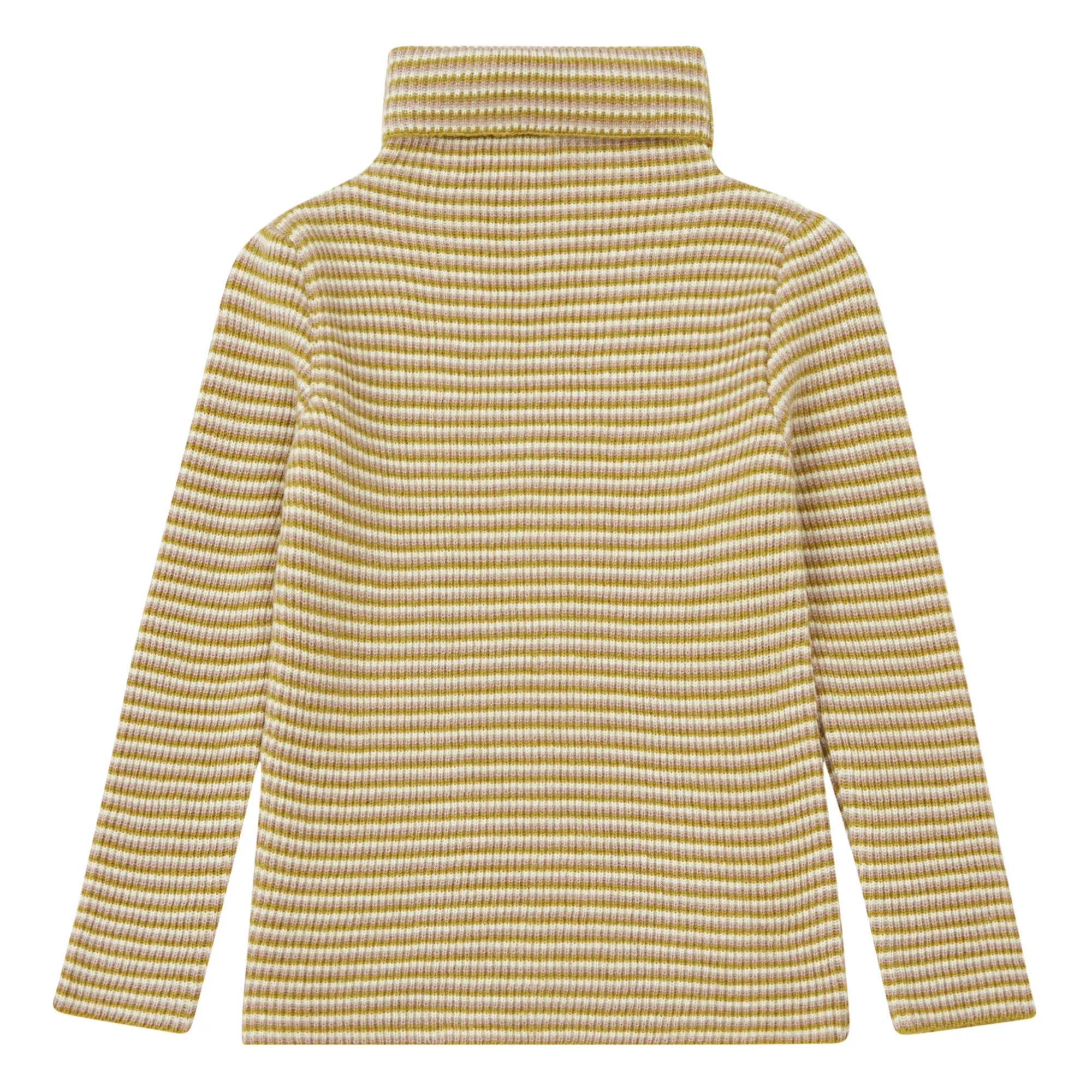 Ketiketa Ecru Ali Striped Polo Neck Woollen Jumper