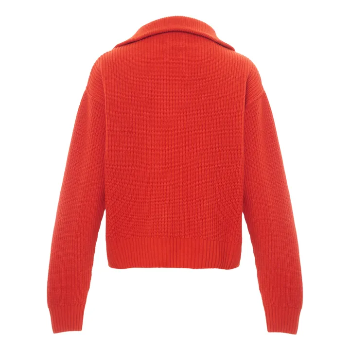 Fly Deck Merino Wool Jumper | Orange- Product image n°4