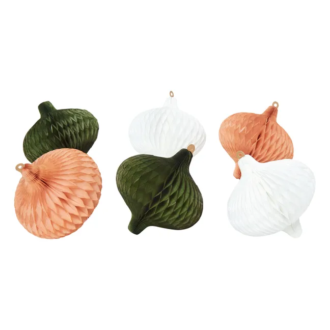 Bola decorativa de papel FSC - Juego de 6