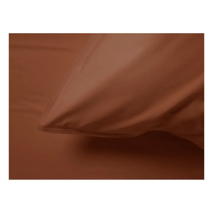 Funda de almohada de percal orgánico | Coñac- Imagen del producto n°2