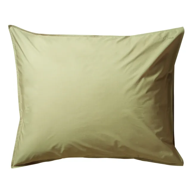 Taie d'oreiller en percale organique | Vert pistache