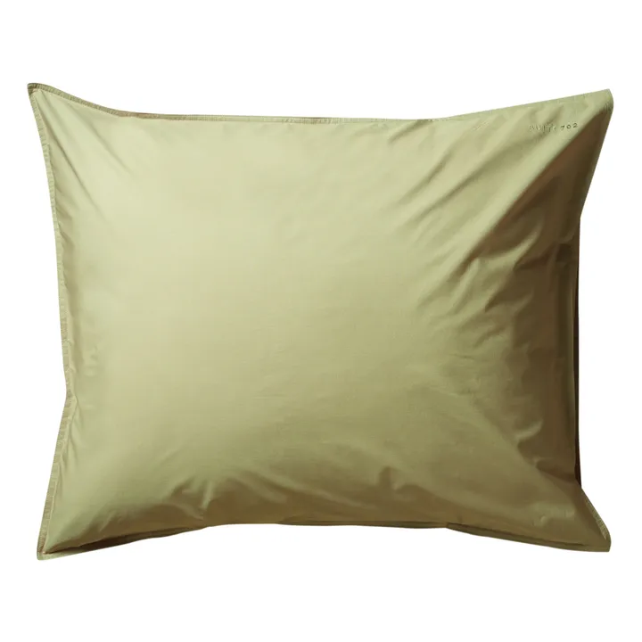 Funda de almohada de percal orgánico | Verde pistacho- Imagen del producto n°0