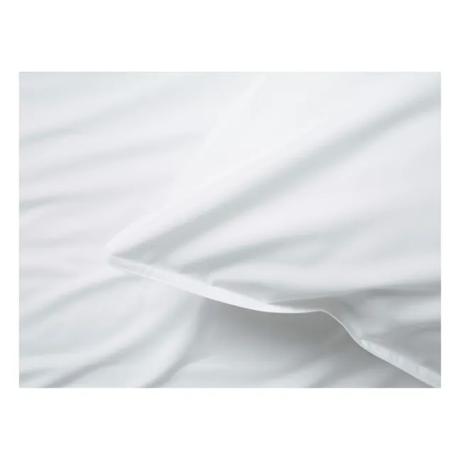 Funda de almohada de percal orgánico | Blanco