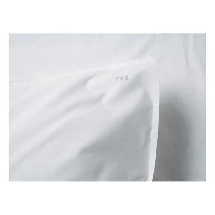 Taie d'oreiller en percale organique | Blanc- Image produit n°1
