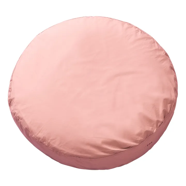 Coussin rond en percale organique | Rose poudré- Image produit n°0