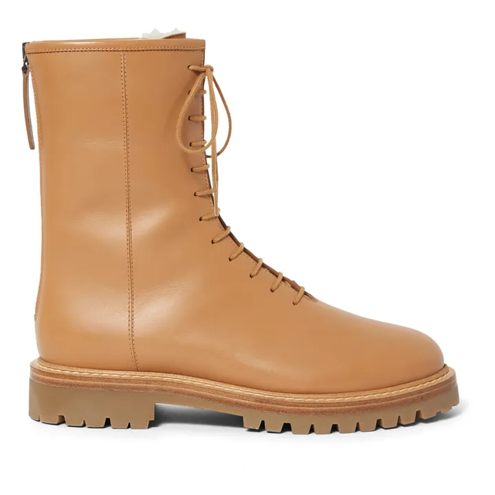 Model 42 Lined Nappa Combat Boots | Caramel- Product image n°0