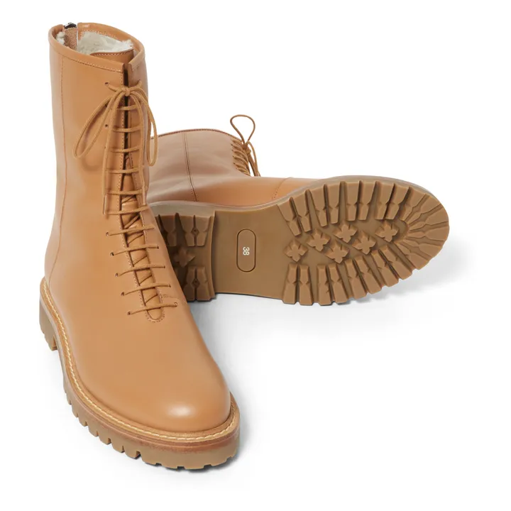 Model 42 Lined Nappa Combat Boots | Caramel- Product image n°3