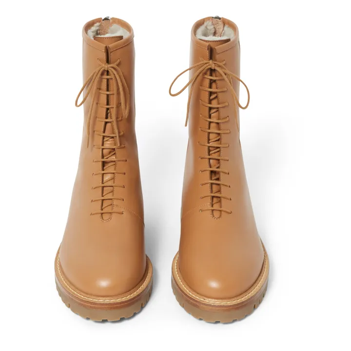 Model 42 Lined Nappa Combat Boots | Caramel- Product image n°4
