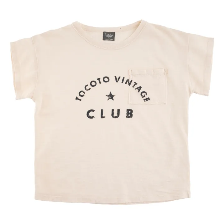 T-Shirt Coton Bio Club | Ecru- Image produit n°0