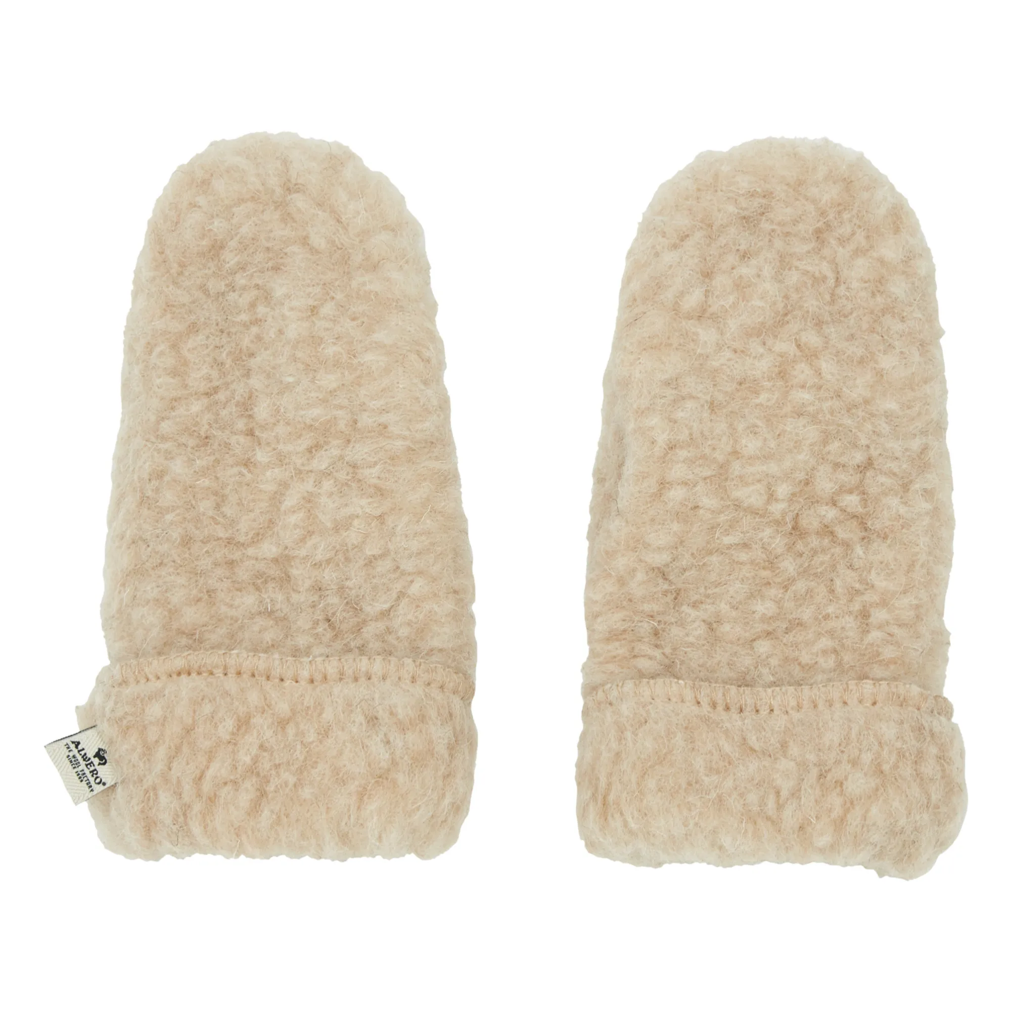 Alwero Beige Shearling Mittens