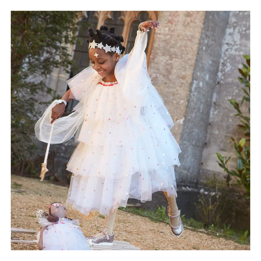Meri Meri - Déguisement Ange en tulle avec couronne (Meri Meri) - Image 1