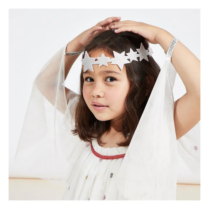 Disfraz de ángel de tul con corona- Imagen del producto n°3