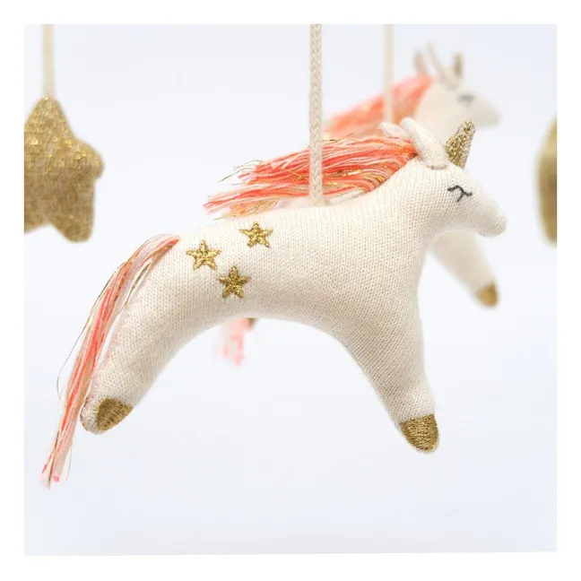 Mobile licorne en coton bio