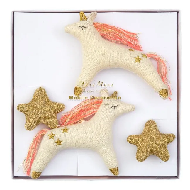 Mobile licorne en coton bio