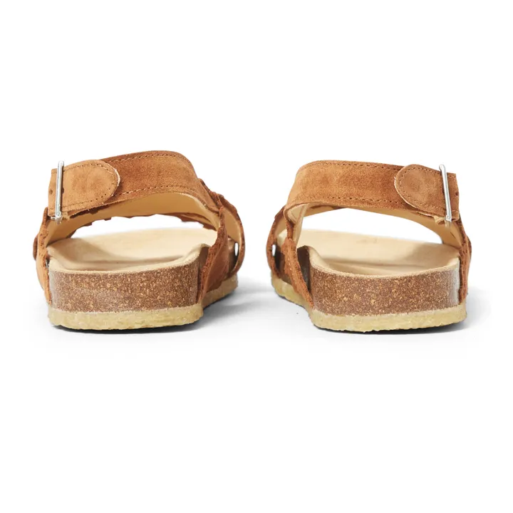 Sandalias Cruzadas Encaje | Caramelo- Imagen del producto n°4