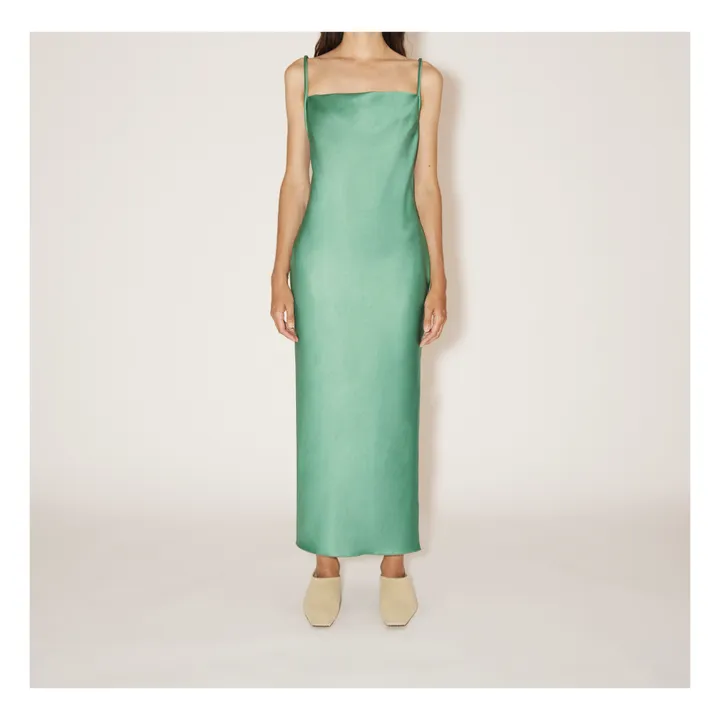 Vestito Irma, in seta | Verde- Immagine del prodotto n°2