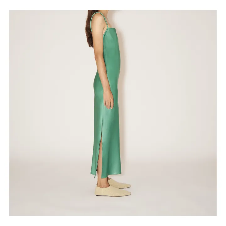 Vestito Irma, in seta | Verde- Immagine del prodotto n°3