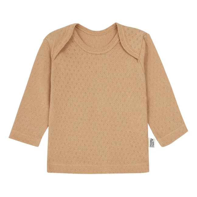 T-shirt Ajouré Begonia | Camel