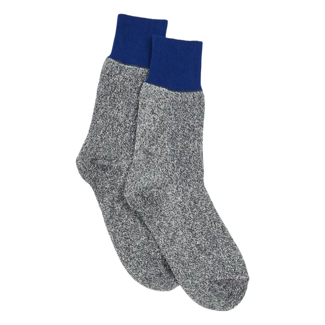 Double Face Silk Socks  | Blue