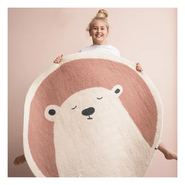 Teppich Pasu Grizzly aus Filz | Rosa- Produktbild Nr. 1