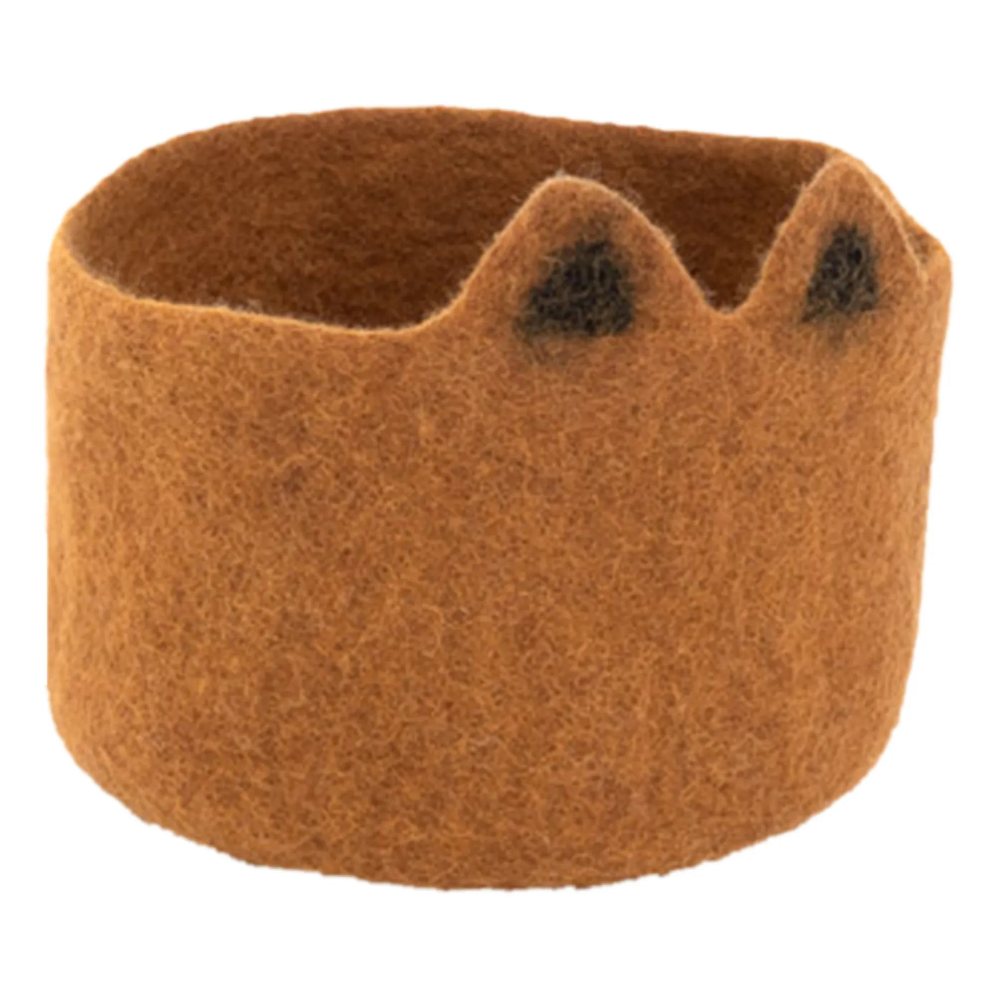 Corbeille Pasu Chat en feutre | Caramel- Image produit n°0