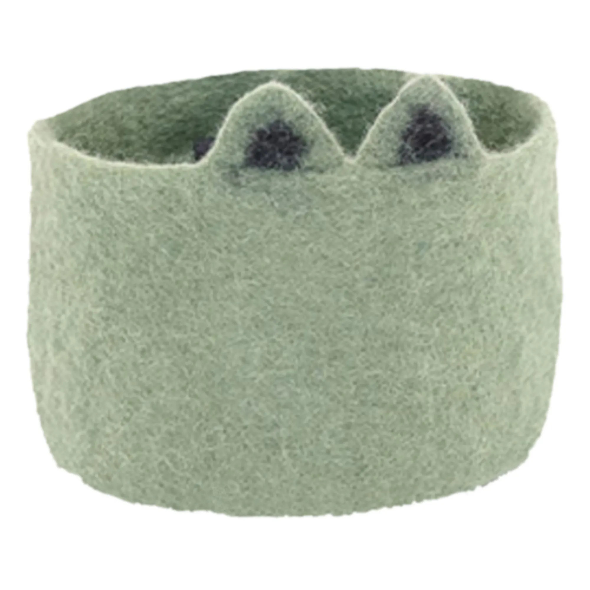 Corbeille Pasu Chat en feutre | Vert pâle- Image produit n°0