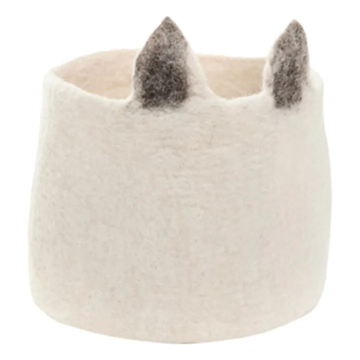 Pasu Fox Felt Basket | White- Product image n°0