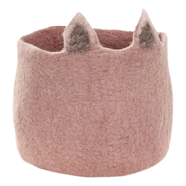 Cesta de fieltro Pasu Zorro | Rosa