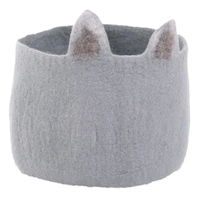 Pasu Fox Felt Basket | Light blue