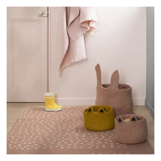 Pasu Rabbit Felt Basket | Pink