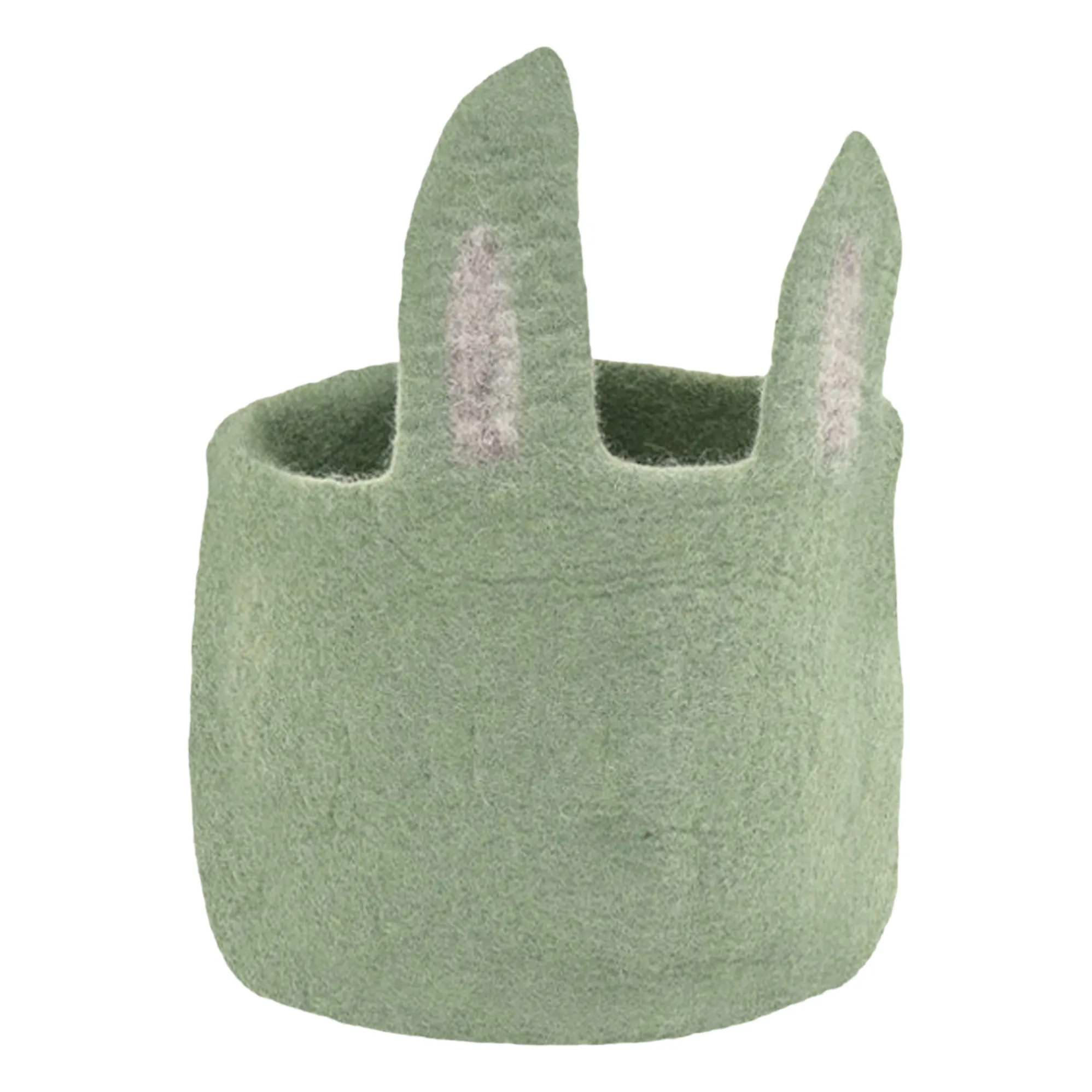 Corbeille Pasu Lapin en feutre | Vert pâle- Image produit n°0