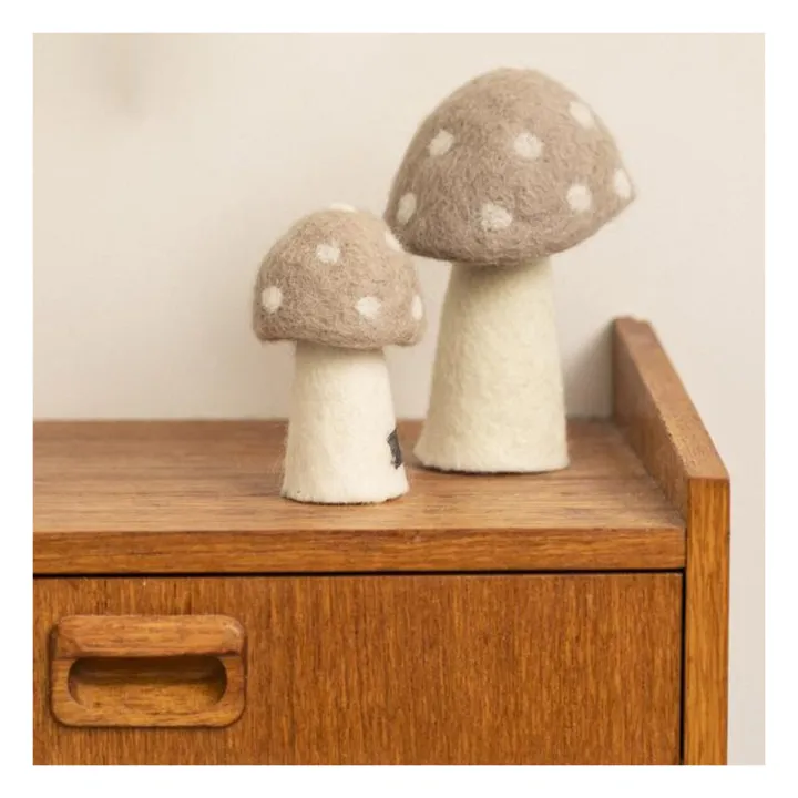 Fungo, modello: Dotty decorativo in feltro | Sabbia- Immagine del prodotto n°1