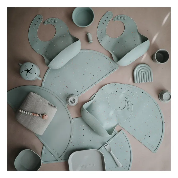 Bavoir en silicone | Sauge- Image produit n°2