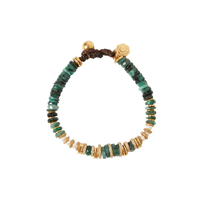 Pulsera de esmeraldas Clio | Verde