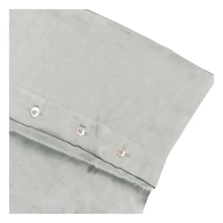 Funda de almohada de seda | Verde Celedón- Imagen del producto n°4